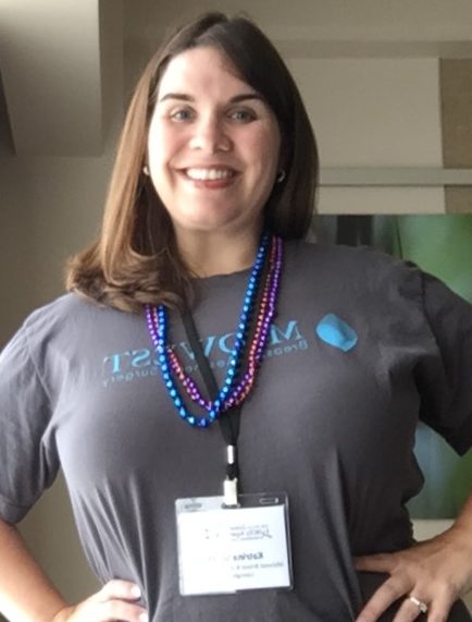 katrina smith in her midwest breast & aesthetic surgery shirt