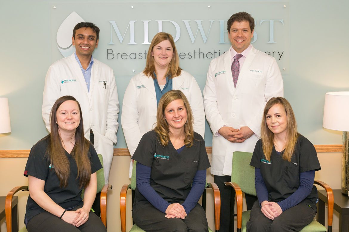 A Photo Op of all the Staff and Surgeons at Midwest Breast and Aesthetics Surgery